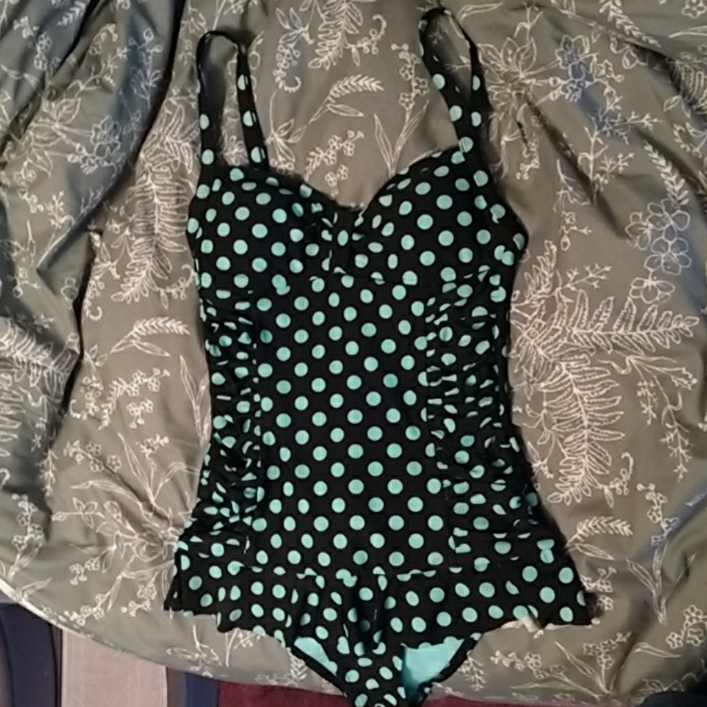 Retro style polkadot swimsuit